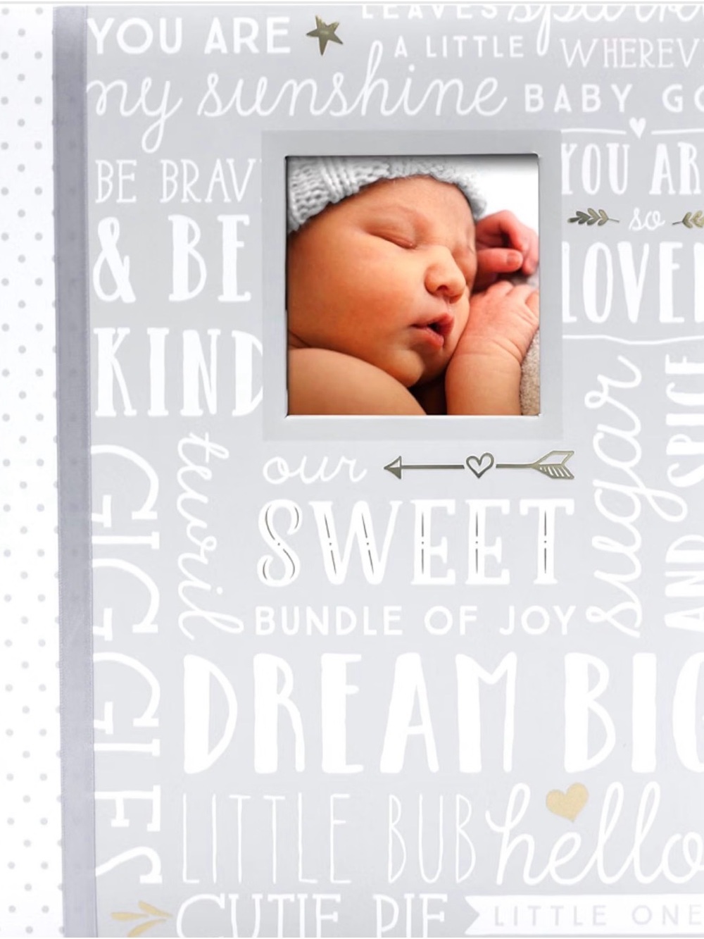 Neutral Gray Baby Photo Frame – Sweet Bundle of Joy
